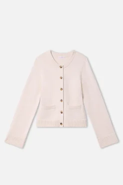 button front knit cardigan