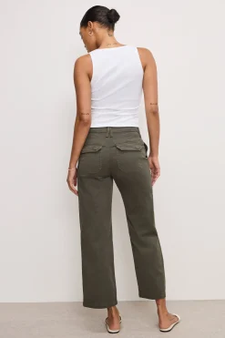 cargo cropped twill pants