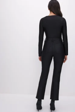 compression shine straight pants