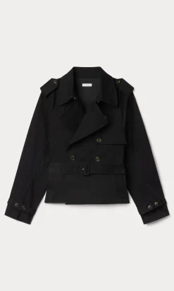 cropped trench jacket