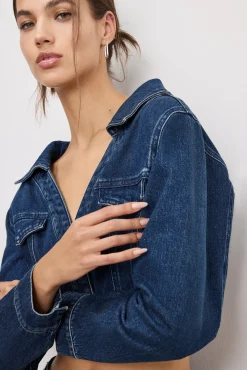 denim off shoulder top