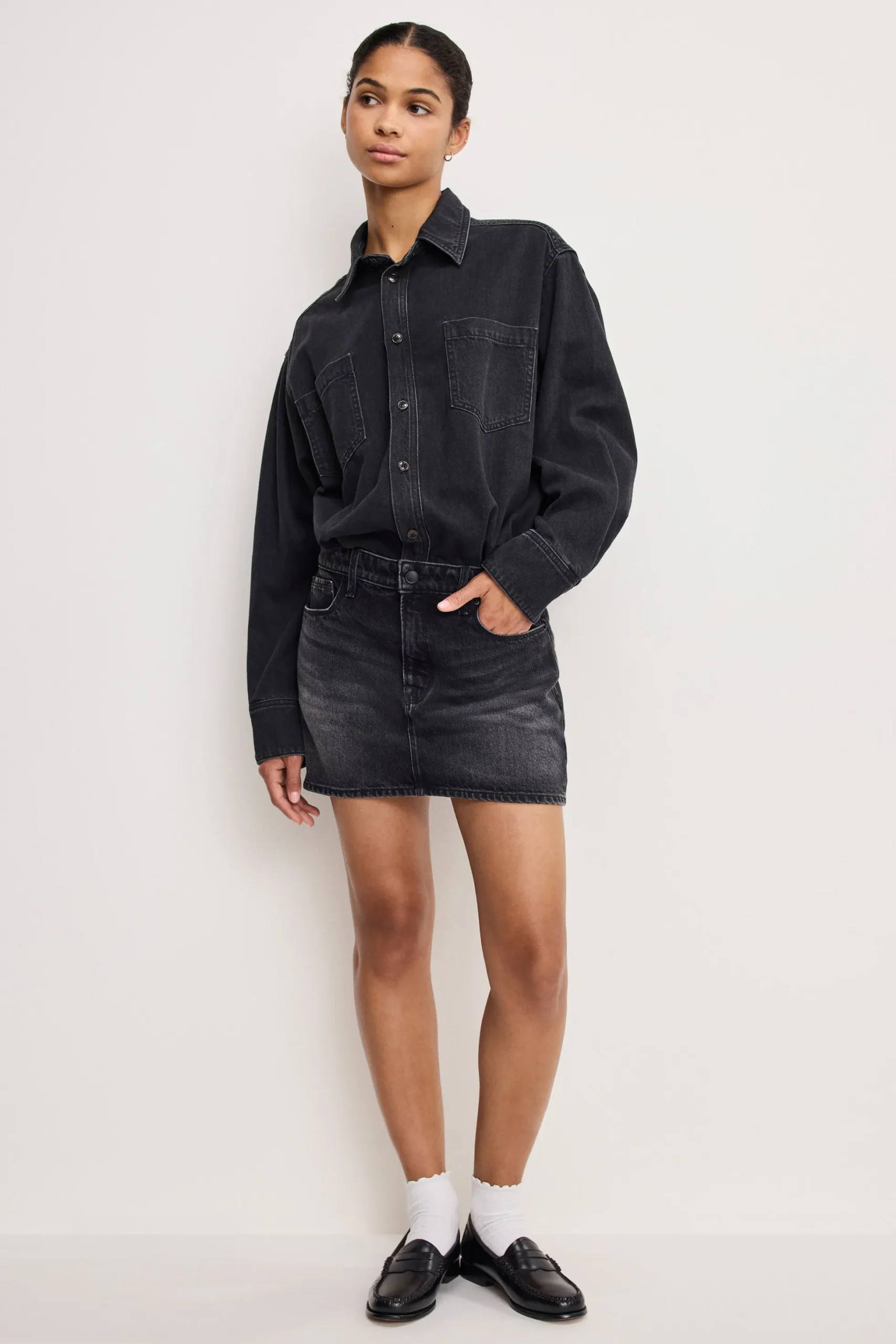 denim shirt dress