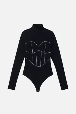dolly crystal corset bodysuit