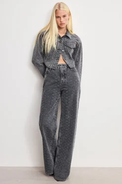 dolly crystal denim jacket