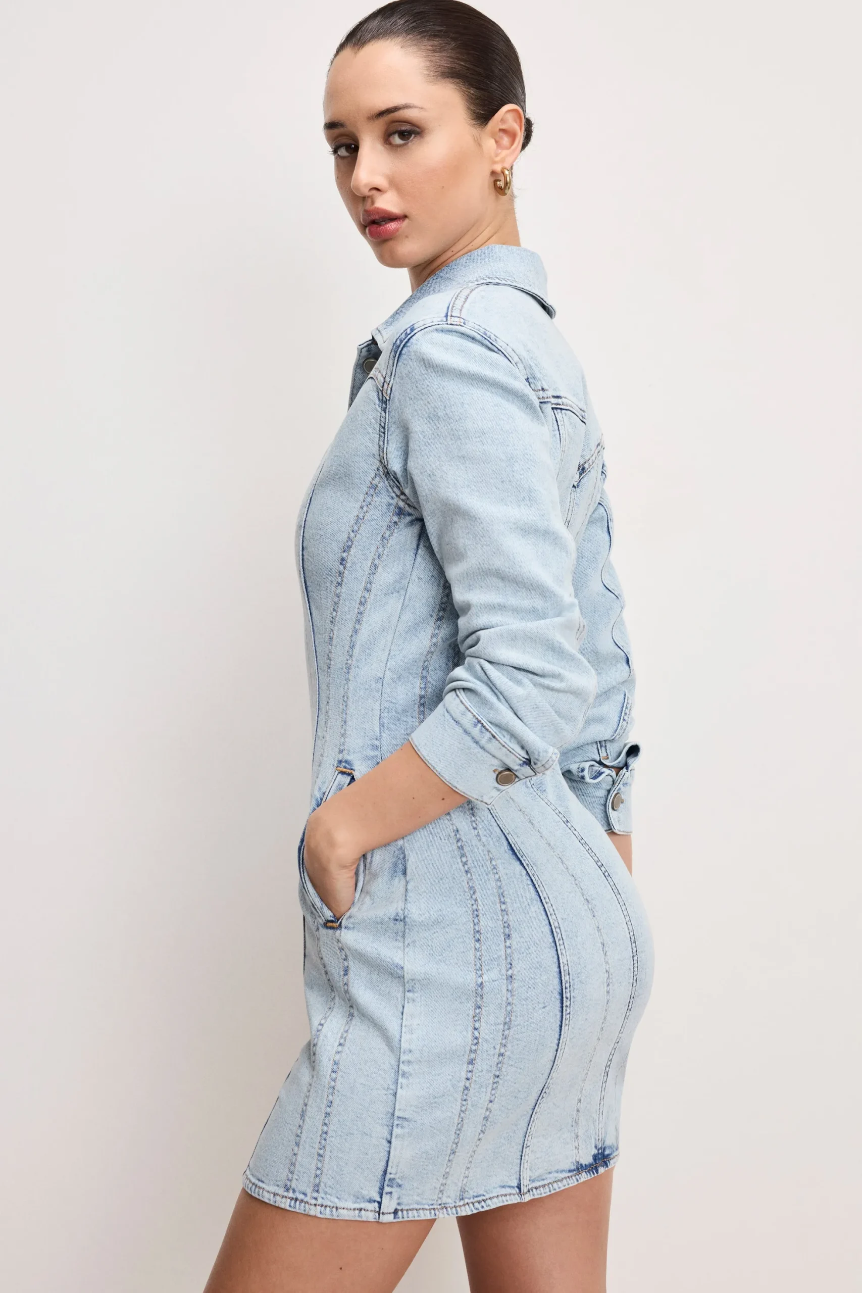 dolly denim corset dress