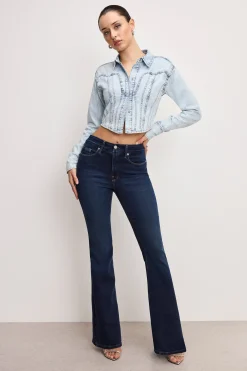 dolly denim corset shirt