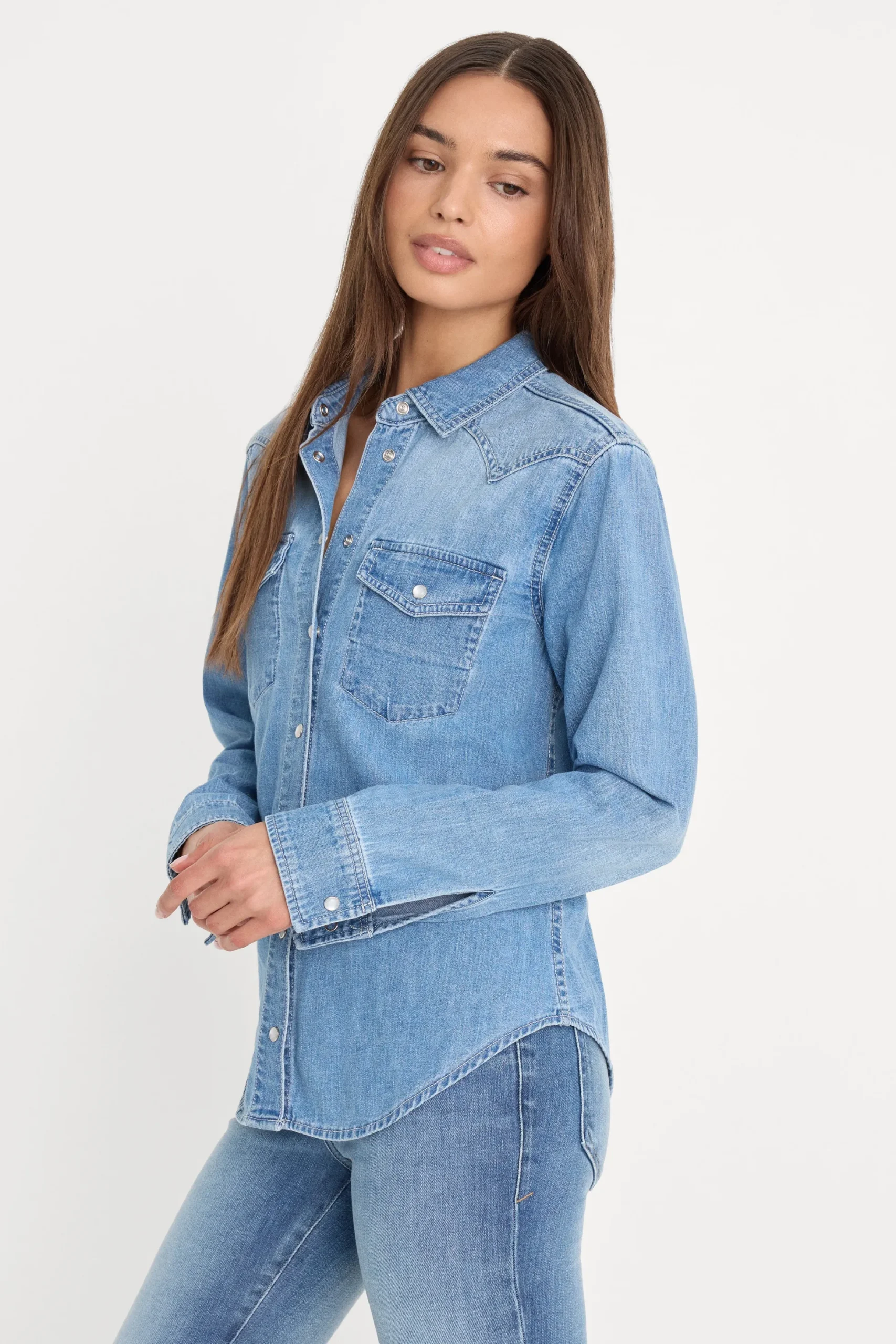 dolly slim fit denim shirt