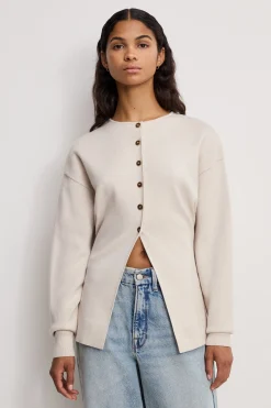 exaggerated sleeve cardigan sweater
