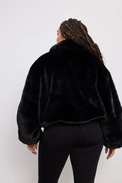 faux fur collar jacket