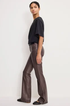 good classic bootcut faux leather pants