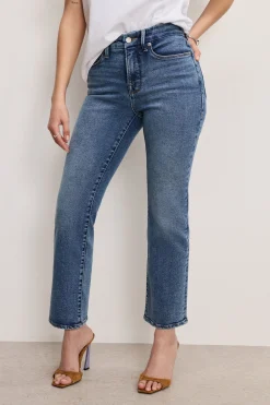 good petite straight compression jeans