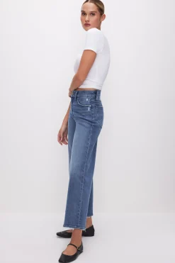 good waist cropped palazzo jeans