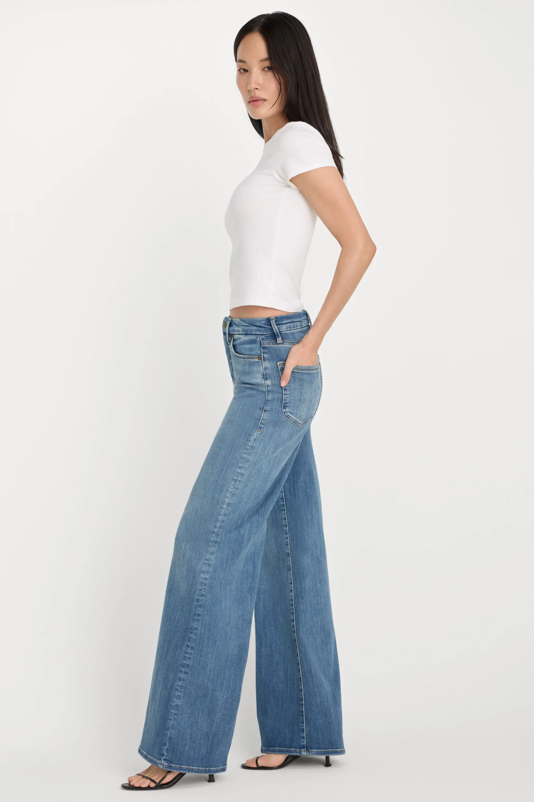 good waist palazzo jeans