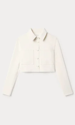 luxe suiting cropped jacket