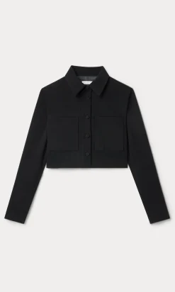 luxe suiting cropped jacket