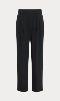 luxe suiting high-rise cropped wide leg trouser