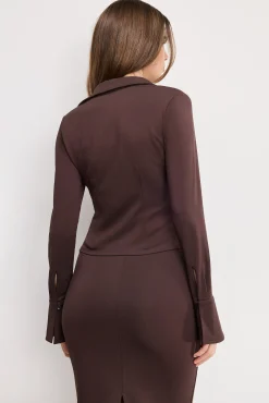 matte jersey long sleeve top