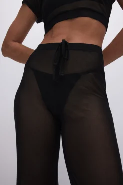 mesh wide pants
