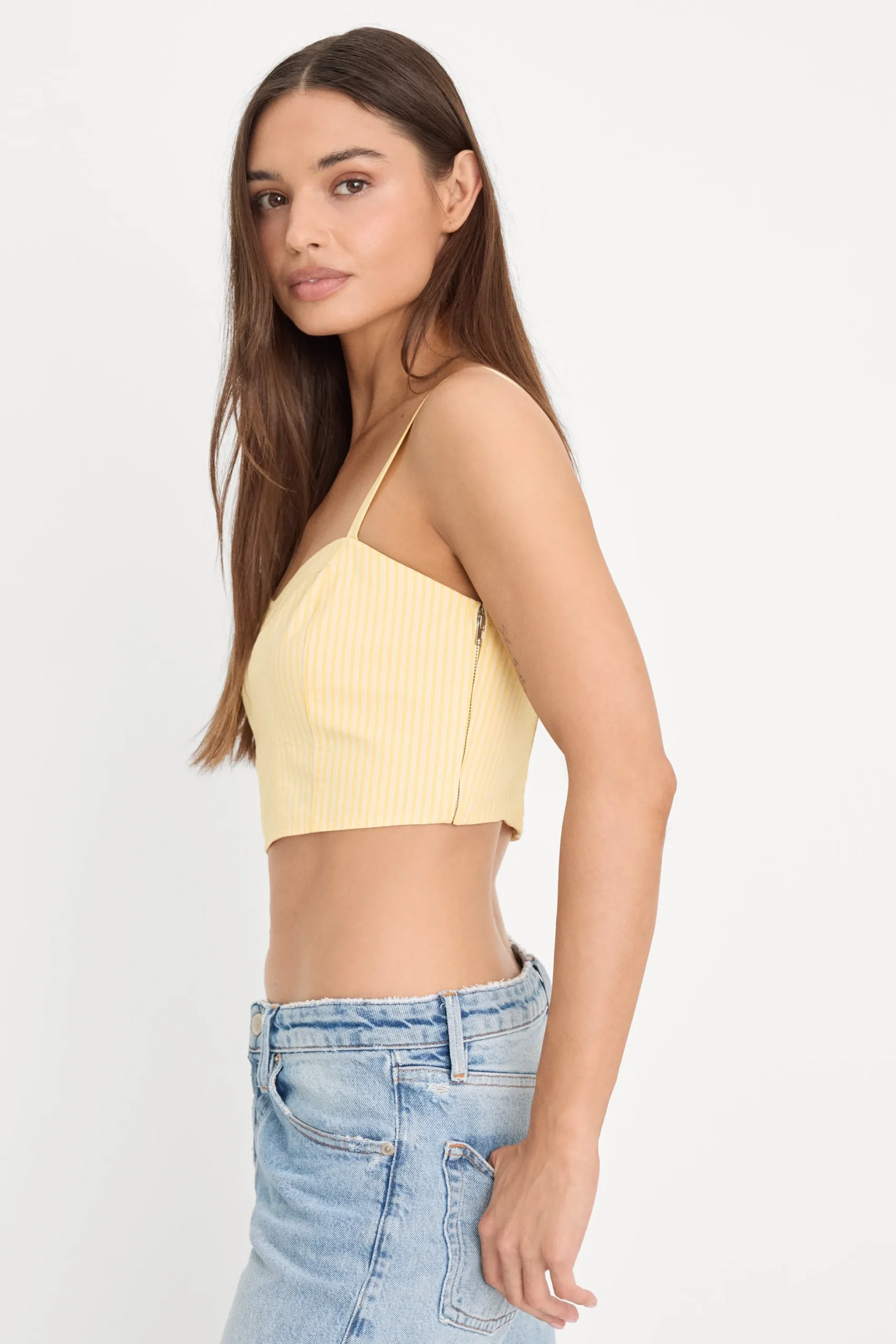 poplin bustier cami top