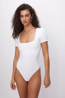 sculpting square neck bodysuit