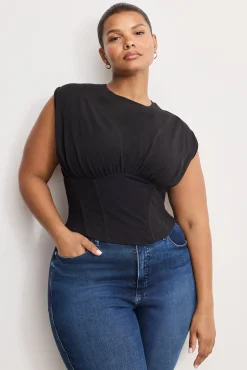 sleeveless corset top