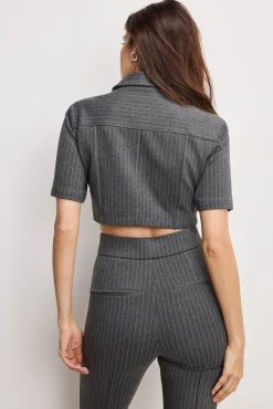 soft stretch ponte crop top