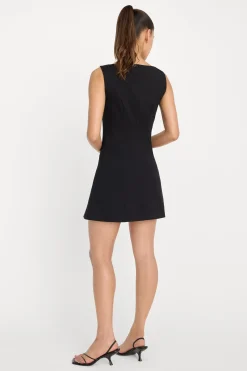 soft stretch ponte mini dress