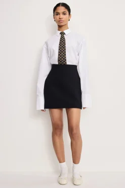 soft stretch ponte mini skirt