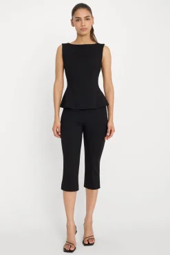 soft stretch ponte pull on capris