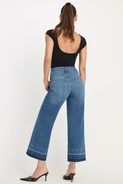 soft tech good waist palazzo cropped jeans