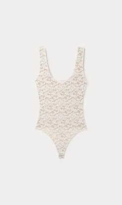 stretch lace scoop tank bodysuit