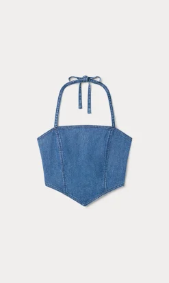 the denim recess top