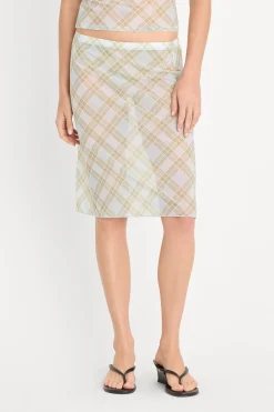 the mesh midi skirt