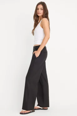 the wide leg linen trouser