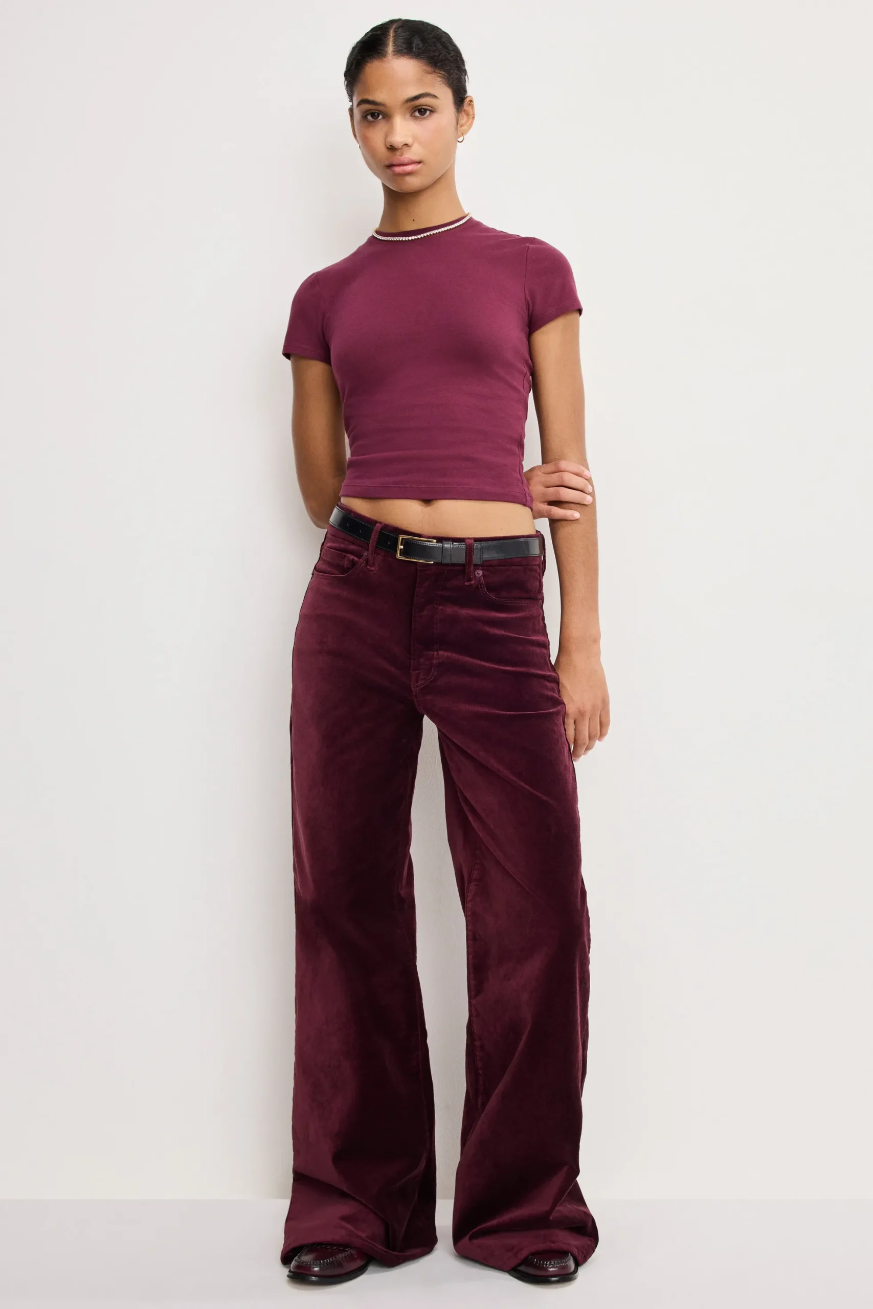 velvet good waist palazzo pants