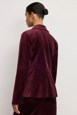 velvet sculpted blazer