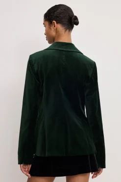 velvet sculpted blazer