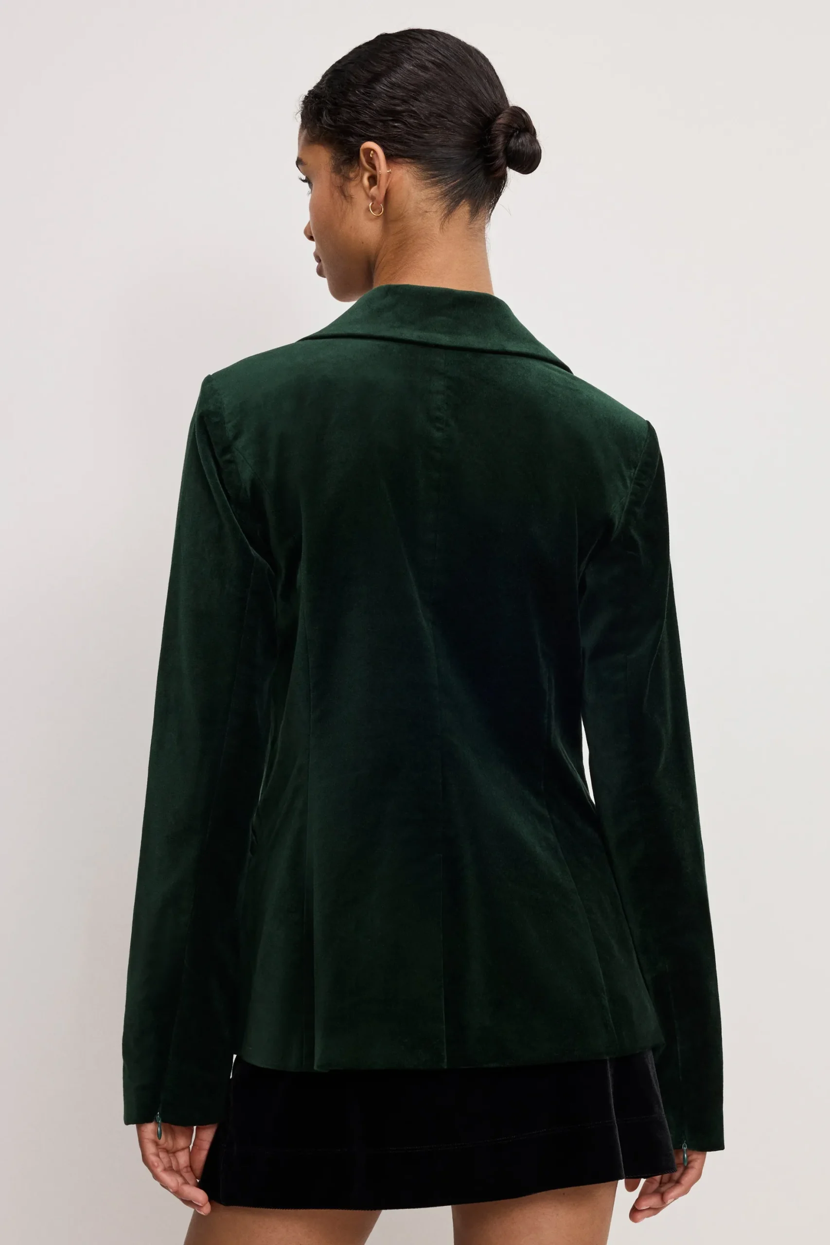 velvet sculpted blazer