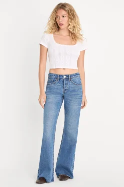 vintage low relaxed flare jeans